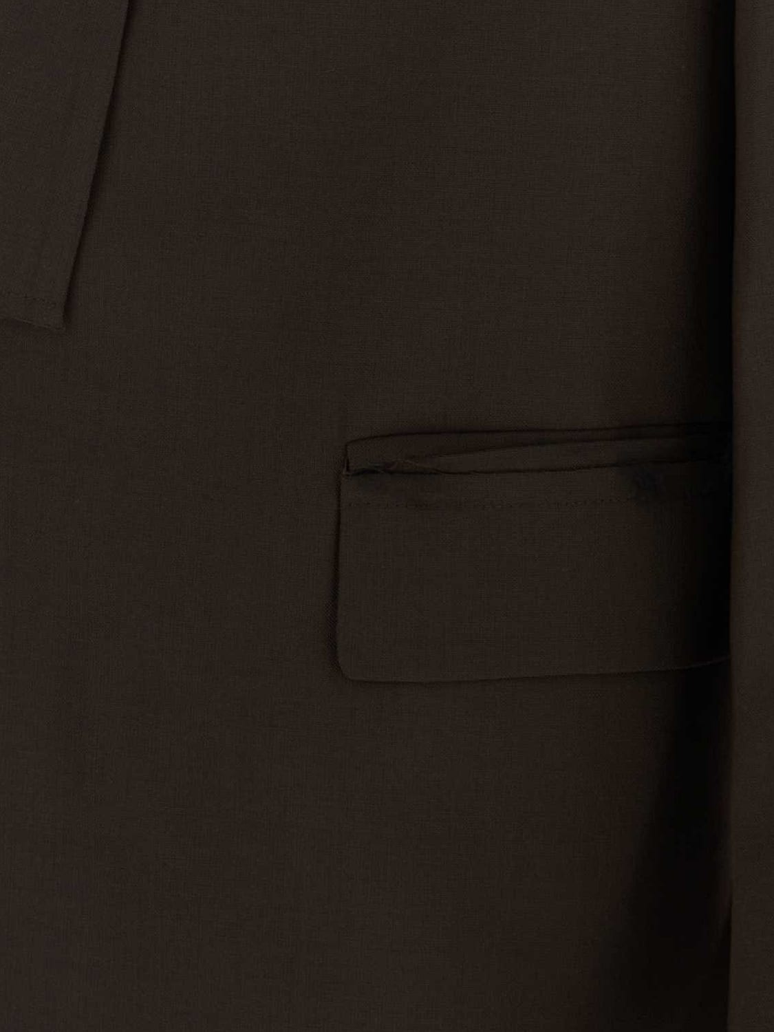 MAISON MARGIELA GIACCA: Blazer monopetto Maison Margiela in lana relaxed fit con collo a scialle, Marrone - Img 3