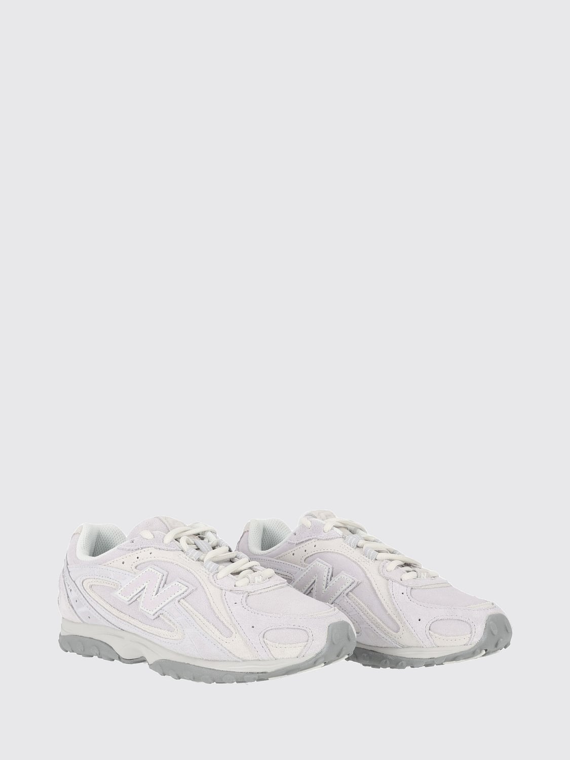 NEW BALANCE スニーカー: NEW BALANCE 204L レザー＆スエード製 アプライドロゴ付きロートップスニーカー, グレー - Img 2