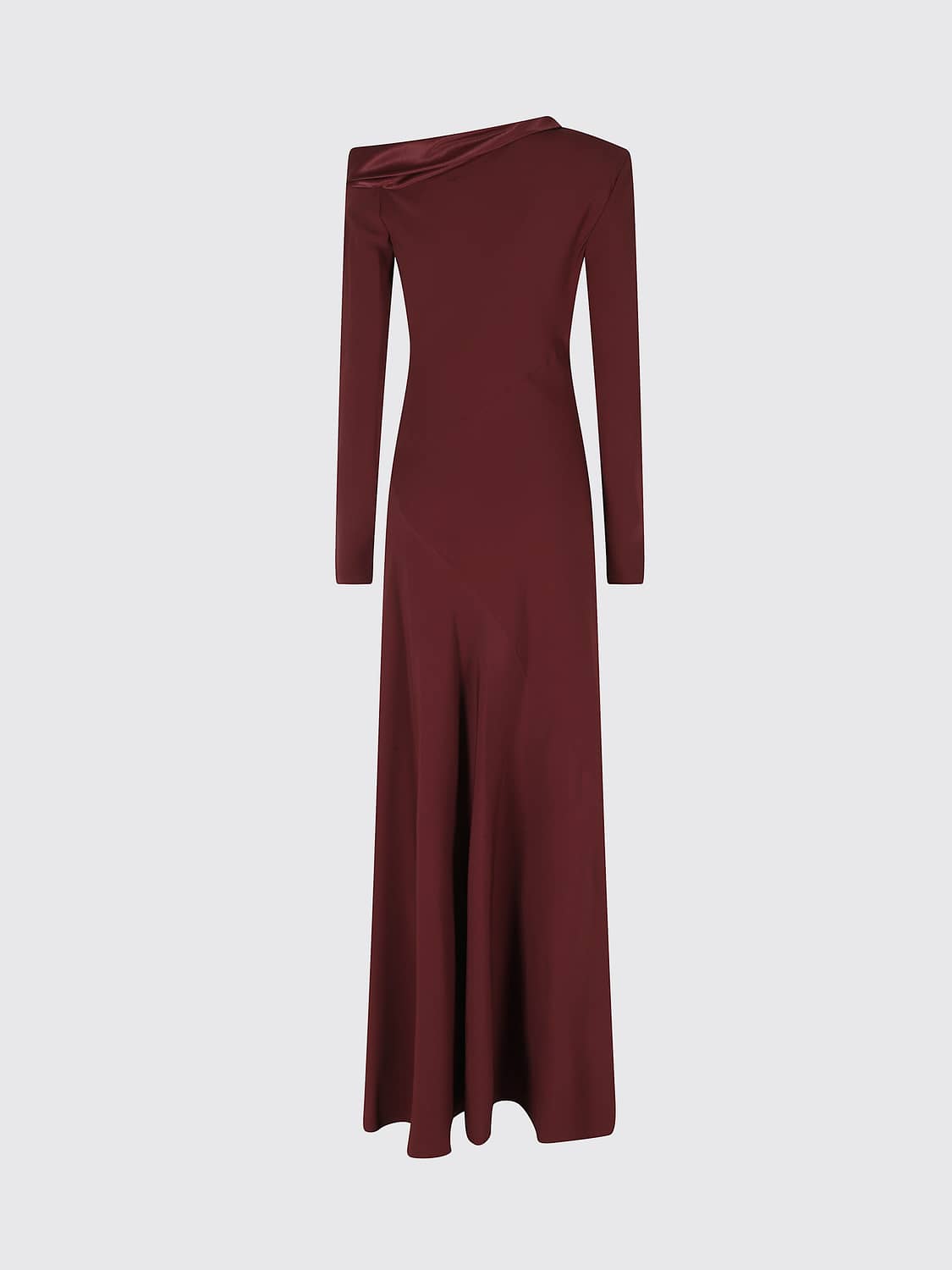 ALBERTA FERRETTI KLEID: Langes One-Shoulder-Kleid Alberta Ferretti aus Viskose mit asymmetrischem Ausschnitt, Rot - Img 3
