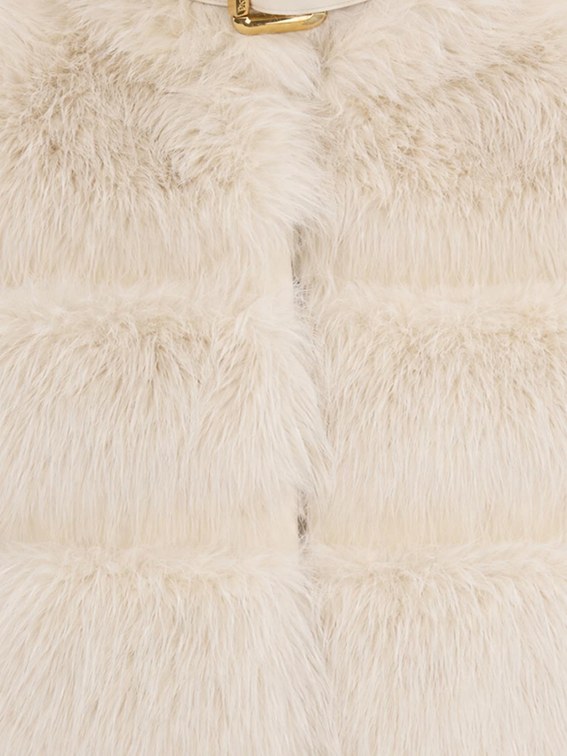 PATRIZIA PEPE FOURRURE: Veste en fausse fourrure Patrizia Pepe avec col montant et boucle, Beige - Img 4