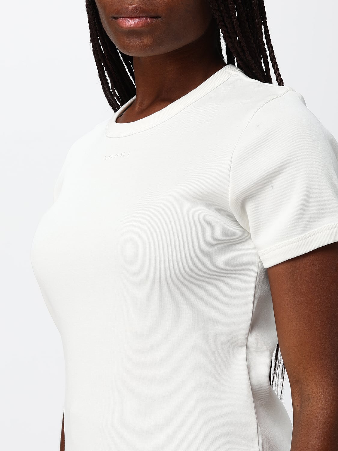 SOEUR T-SHIRTS: T-shirt Soeur a maniche corte in puro cotone con scollo rotondo, Bianco - Img 3