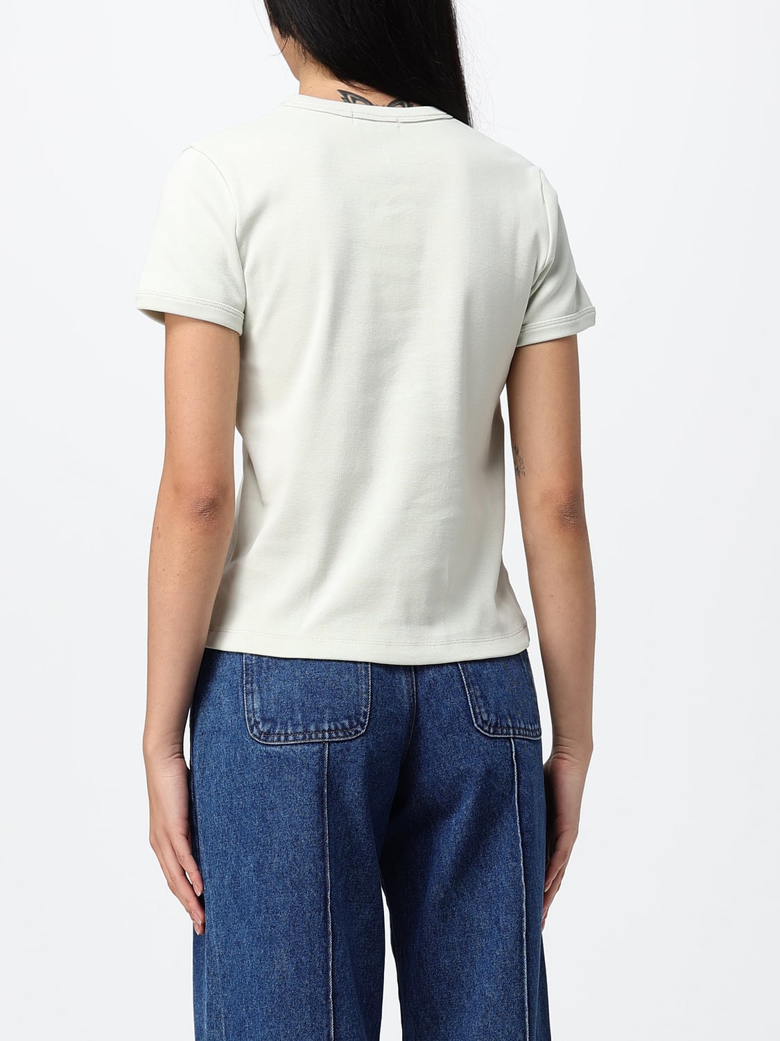 SOEUR T-SHIRTS: T-shirt Soeur a maniche corte in puro cotone con scollo rotondo, Verde - Img 2