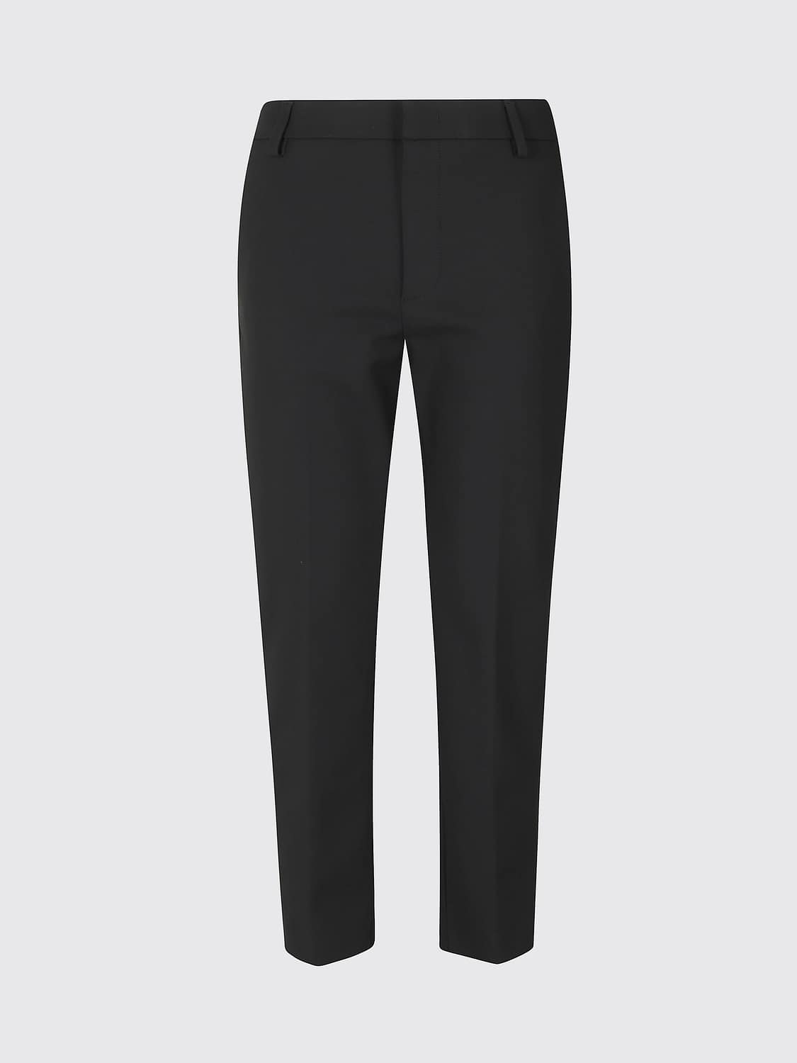 DONDUP HOSE: Dondup Nima Slim-Fit-Chinohose aus Schurwolle mit niedriger Leibhöhe, Schwarz - Img 2