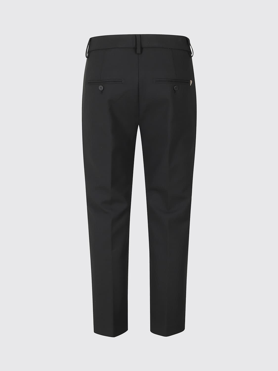 DONDUP HOSE: Dondup Nima Slim-Fit-Chinohose aus Schurwolle mit niedriger Leibhöhe, Schwarz - Img 3