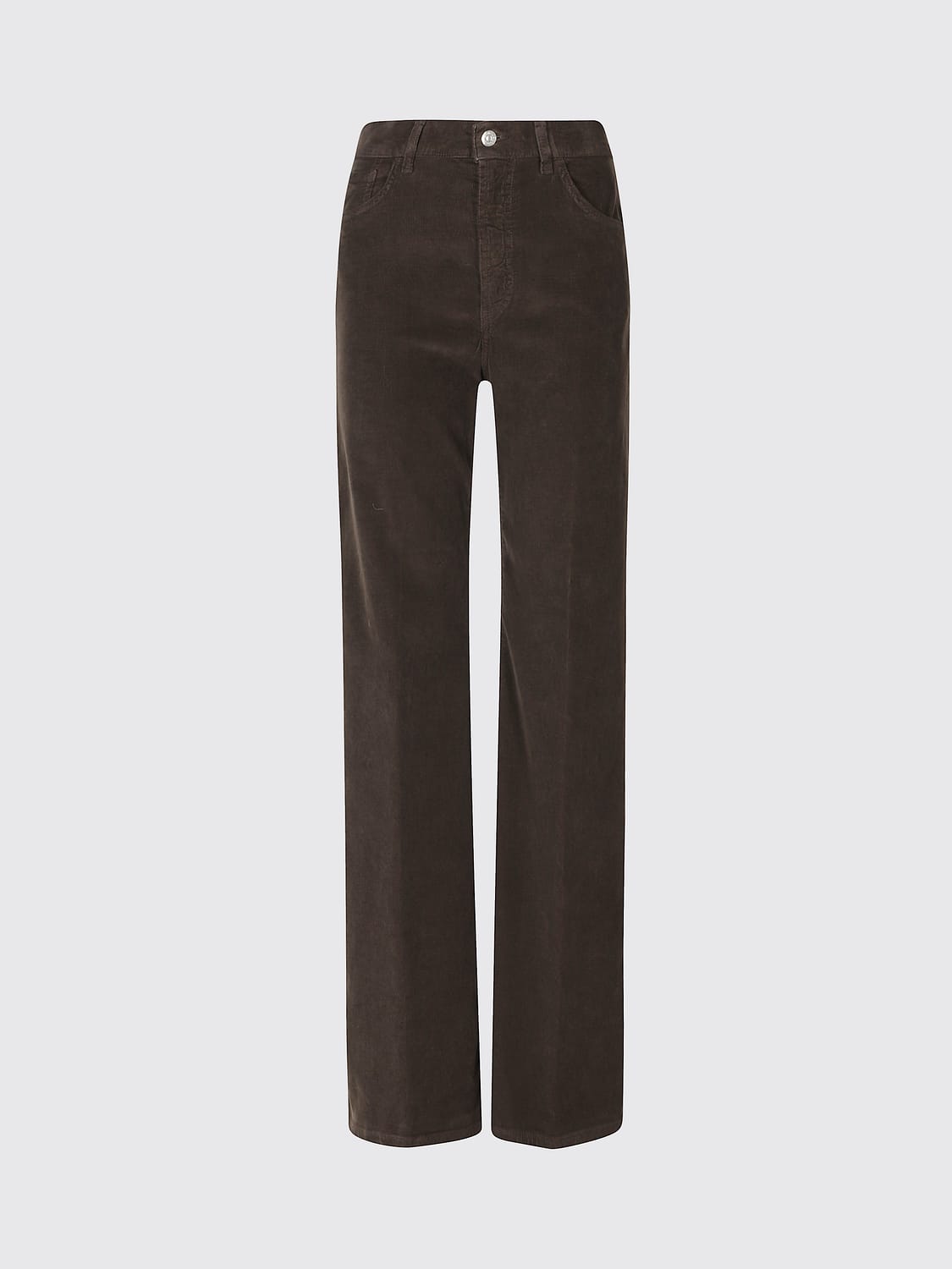 DONDUP HOSE: Dondup Amber Cordhose mit geradem Bein und hoher Taille, Braun - Img 2