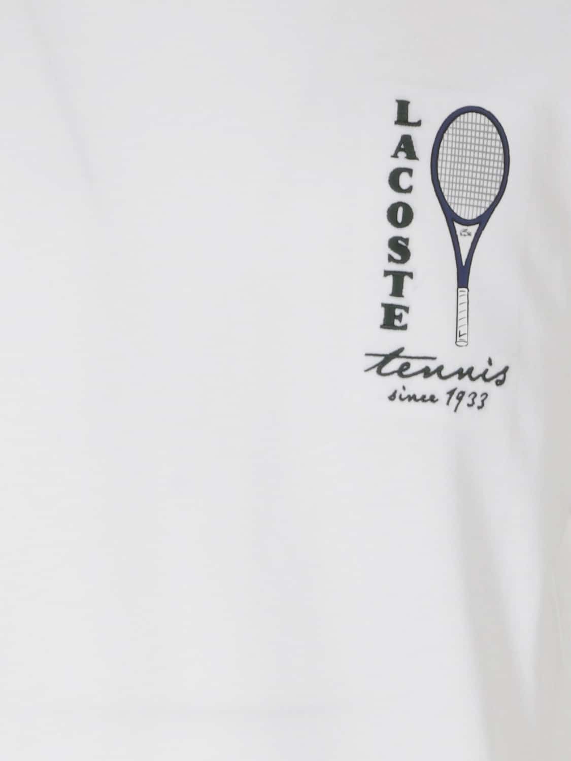 LACOSTE T恤: LACOSTE 短袖纯棉针织T恤，饰有刺绣徽标, 白色 - Img 4