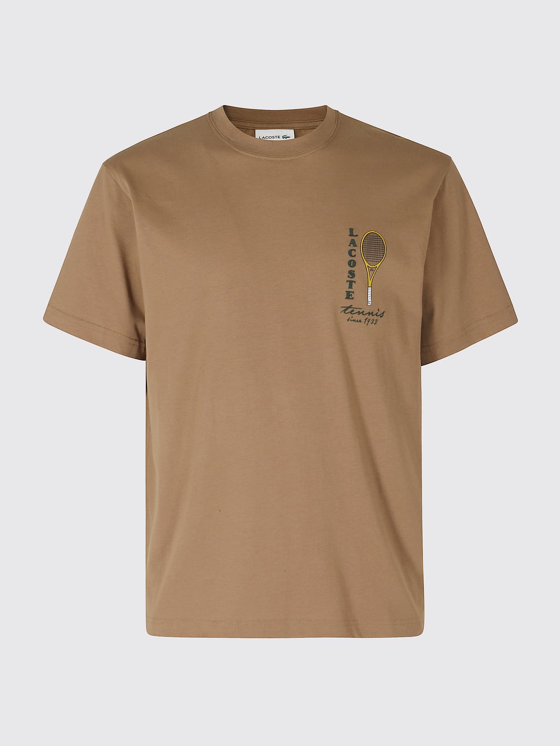LACOSTE T-SHIRT: Lacoste Short-Sleeved Cotton Jersey T-Shirt with Embroidered Logo, Nude - Img 2
