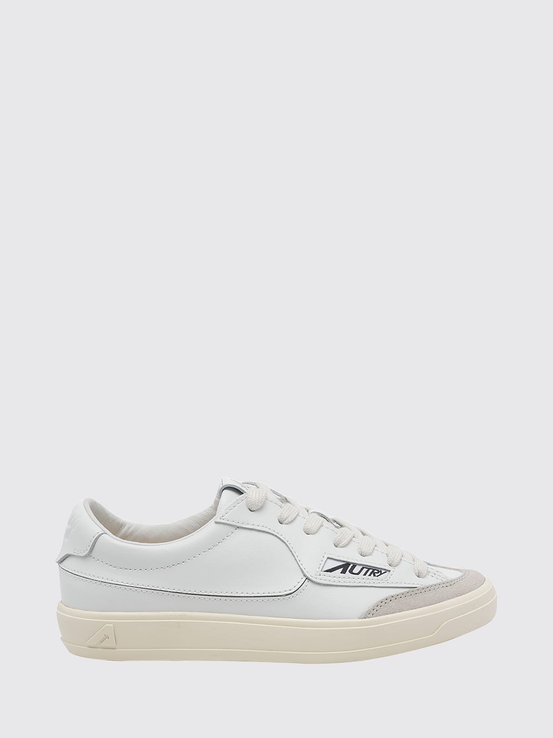 AUTRY SNEAKERS: Windscape zweifarbige Low-Top-Ledersneakers Autry mit Frotteefutter, Weiss 1 - Img 1