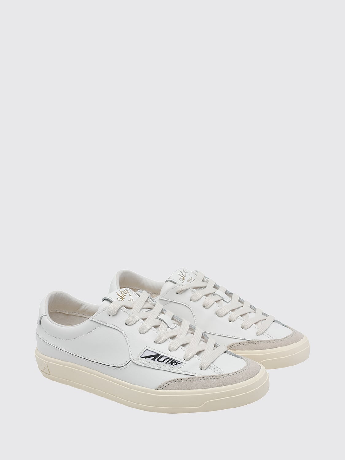 AUTRY SNEAKERS: Windscape zweifarbige Low-Top-Ledersneakers Autry mit Frotteefutter, Weiss 1 - Img 2