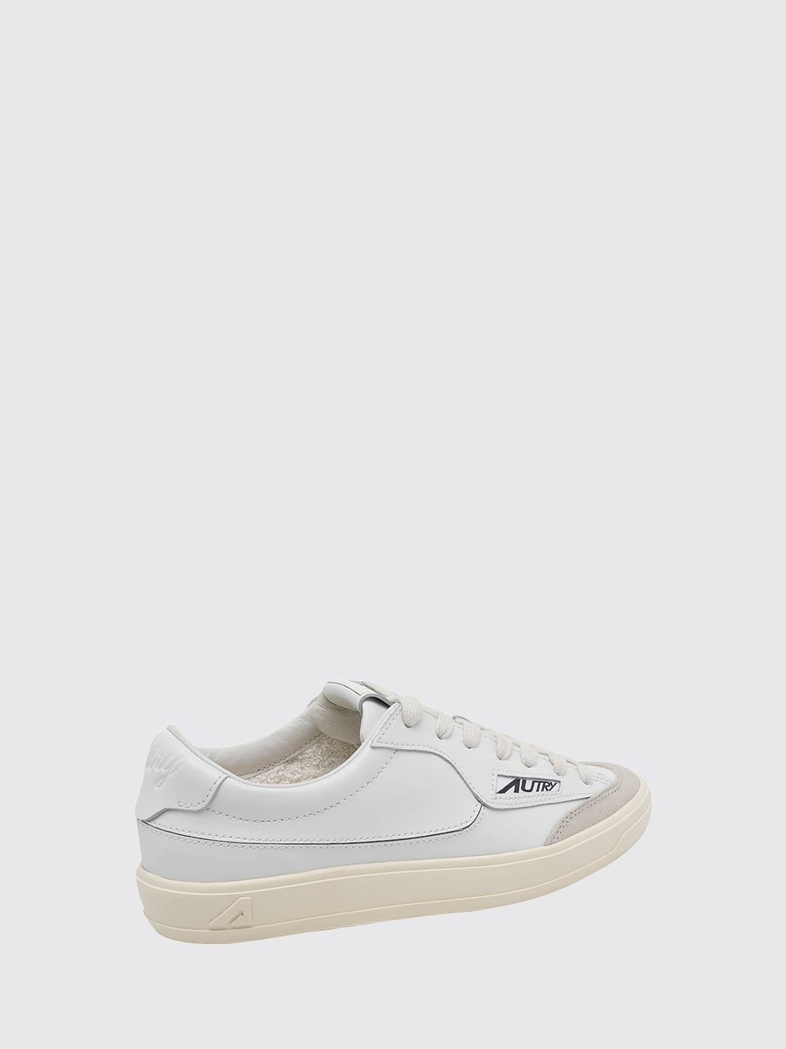 AUTRY SNEAKERS: Windscape zweifarbige Low-Top-Ledersneakers Autry mit Frotteefutter, Weiss 1 - Img 4
