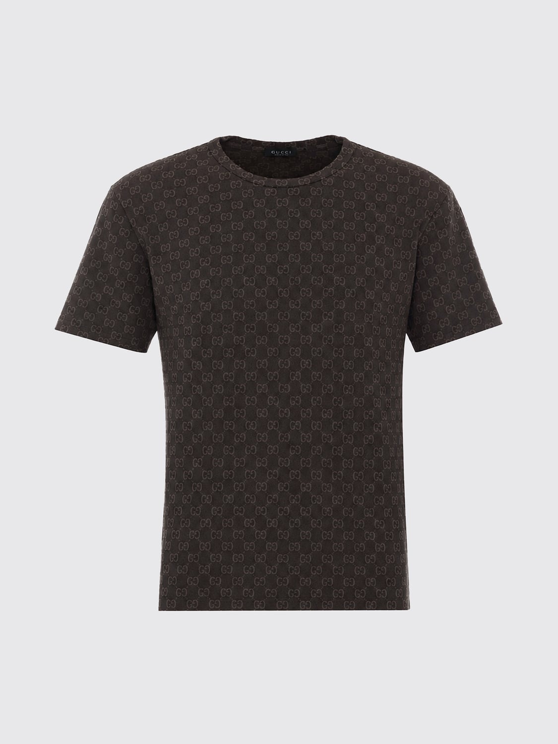 GUCCI T-SHIRT: Gucci T-Shirt aus Baumwolle mit GG-Monogramm-Muster und Rundhalsausschnitt, Schwarz - Img 2