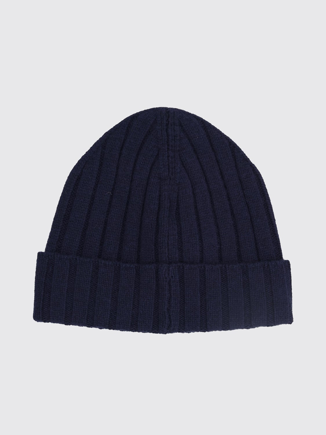 EMPORIO ARMANI CAPPELLO: Berretto beanie Emporio Armani in puro cashmere con logo applicato, Blue - Img 2