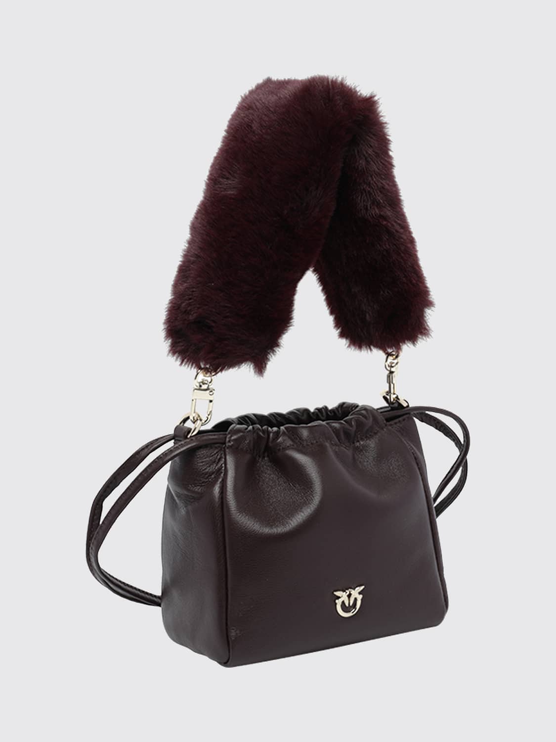 PINKO BORSA A SPALLA: Borsa a spalla donna Pinko, Bordeaux - Img 3