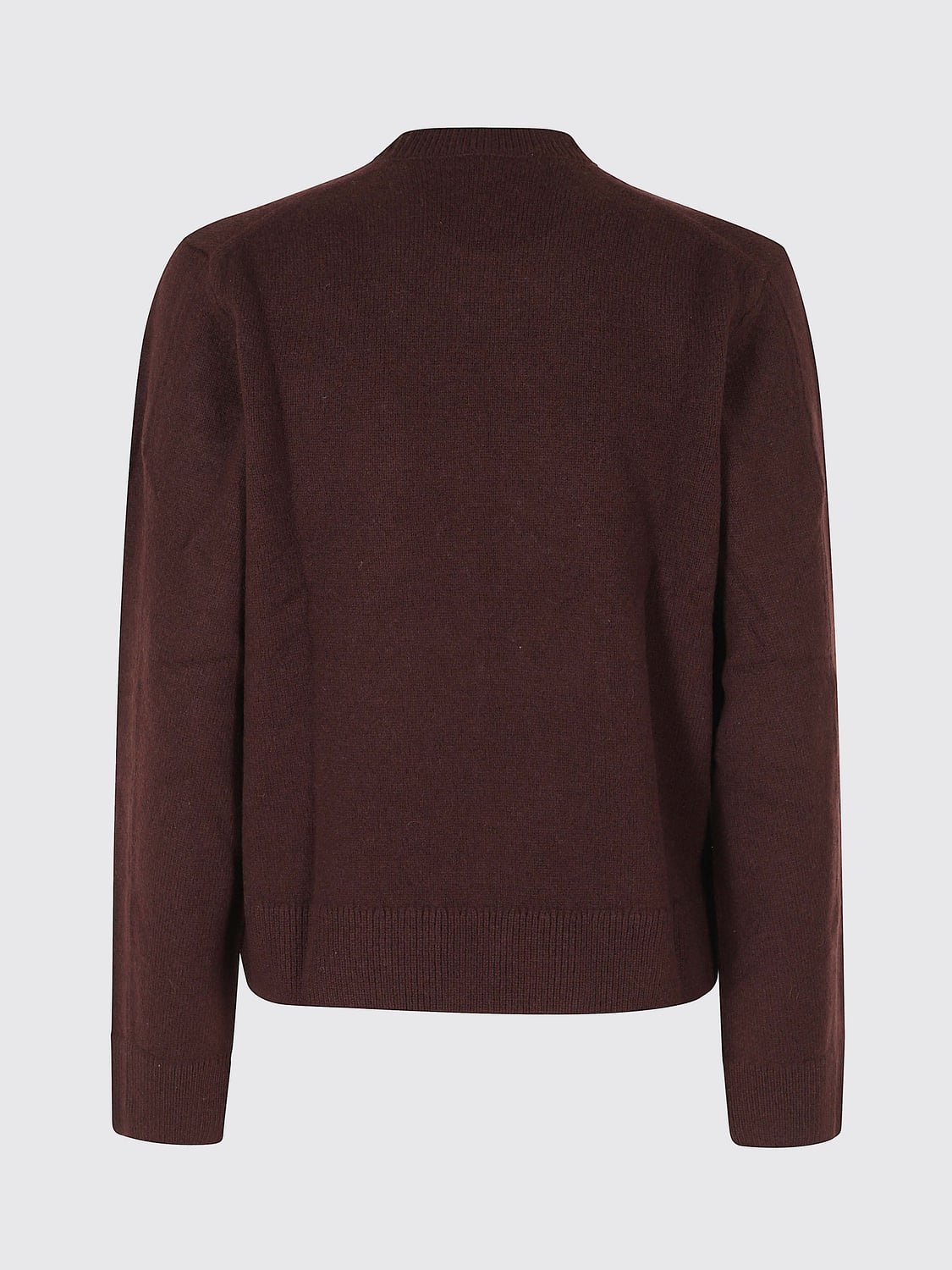 MAISON KITSUNÉ PULL: Pull en laine à col rond Maison Kitsuné avec patch logo Chillax Fox, Marron - Img 3