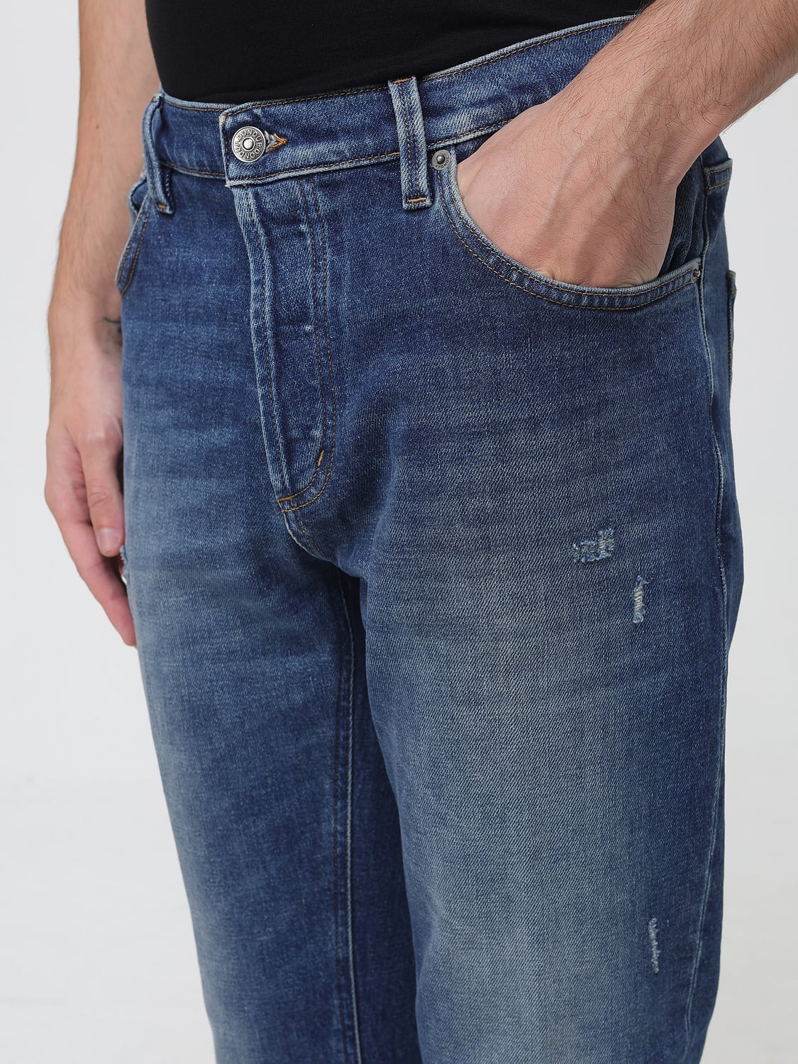 DONDUP JEANS: Jeans hombre Dondup, Azul Oscuro - Img 3