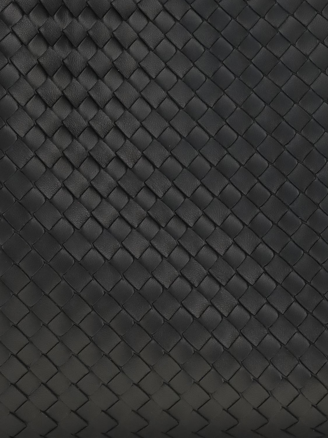 BOTTEGA VENETA BORSA A SPALLA: Tote bag Bottega Veneta in pelle di agnello intrecciata con pochette interna, Nero - Img 3
