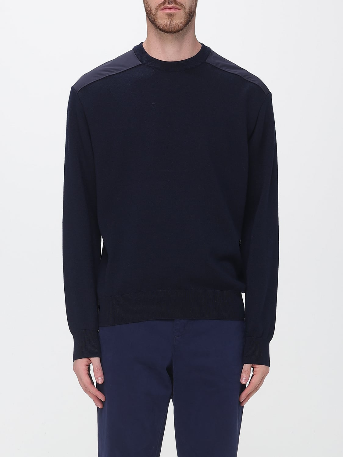PAUL & SHARK SWEATER: Crewneck Jumper Paul & Shark in Pure Merino Wool with Ribbed Trims, Blue - Img 1