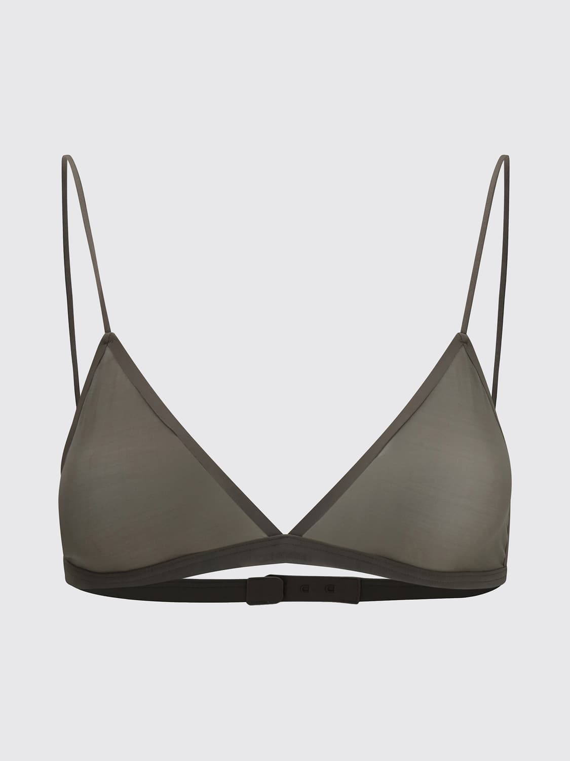 CALVIN KLEIN DESSOUS: Triangel-BH Calvin Klein aus Stretch-Nylon mit verstellbaren Trägern, Aluminium - Img 1