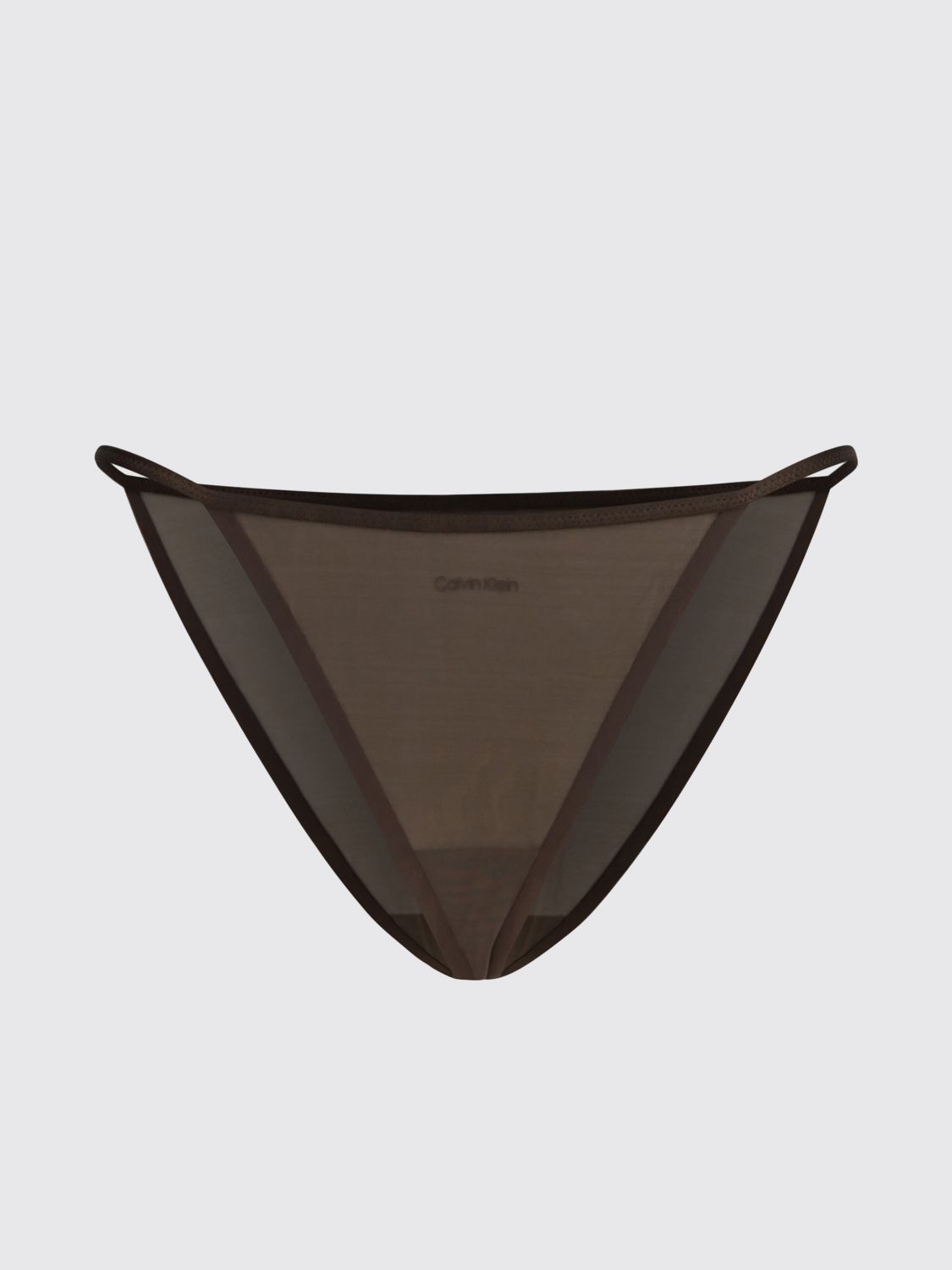 CALVIN KLEIN DESSOUS: Low-Rise-Slip Calvin Klein aus Stretch-Nylon, Schwarz - Img 1