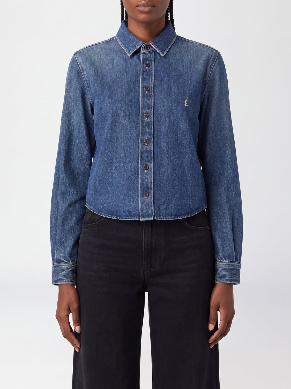 SAINT LAURENT CAMICIA: Camicia donna Saint Laurent, Blue - Img 1
