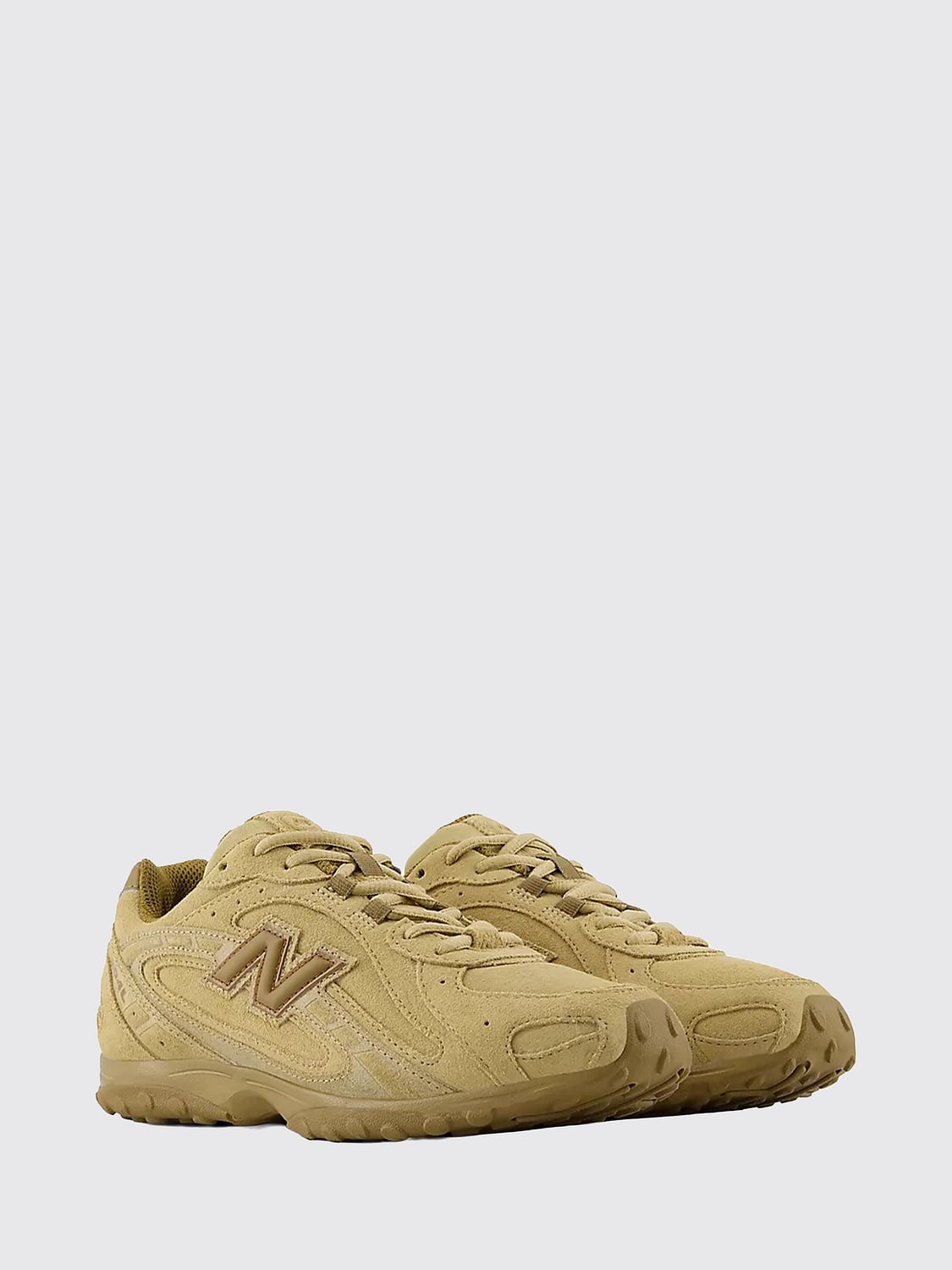 NEW BALANCE BASKETS: Baskets basses 204L New Balance en daim avec logo appliqué, Sable - Img 2