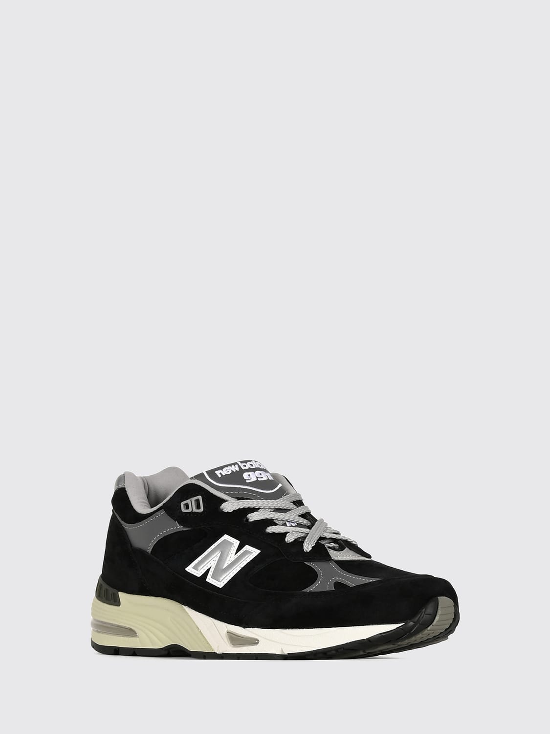 NEW BALANCE BASKETS: Baskets Made in UK 991V1 New Balance en cuir et mesh avec semelle ABZORB, Noir - Img 2