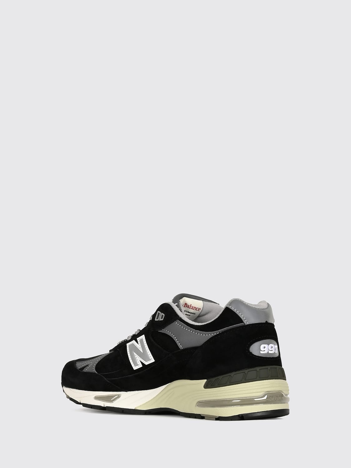NEW BALANCE BASKETS: Baskets Made in UK 991V1 New Balance en cuir et mesh avec semelle ABZORB, Noir - Img 3