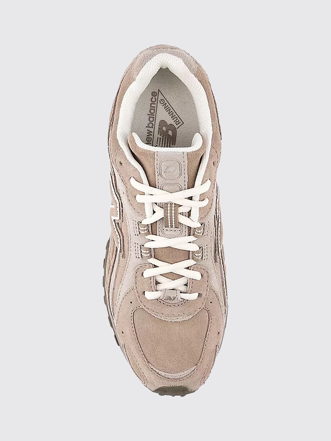 NEW BALANCE SNEAKERS: Sneakers low top 204L New Balance in pelle scamosciata con logo applicato, Marrone - Img 3