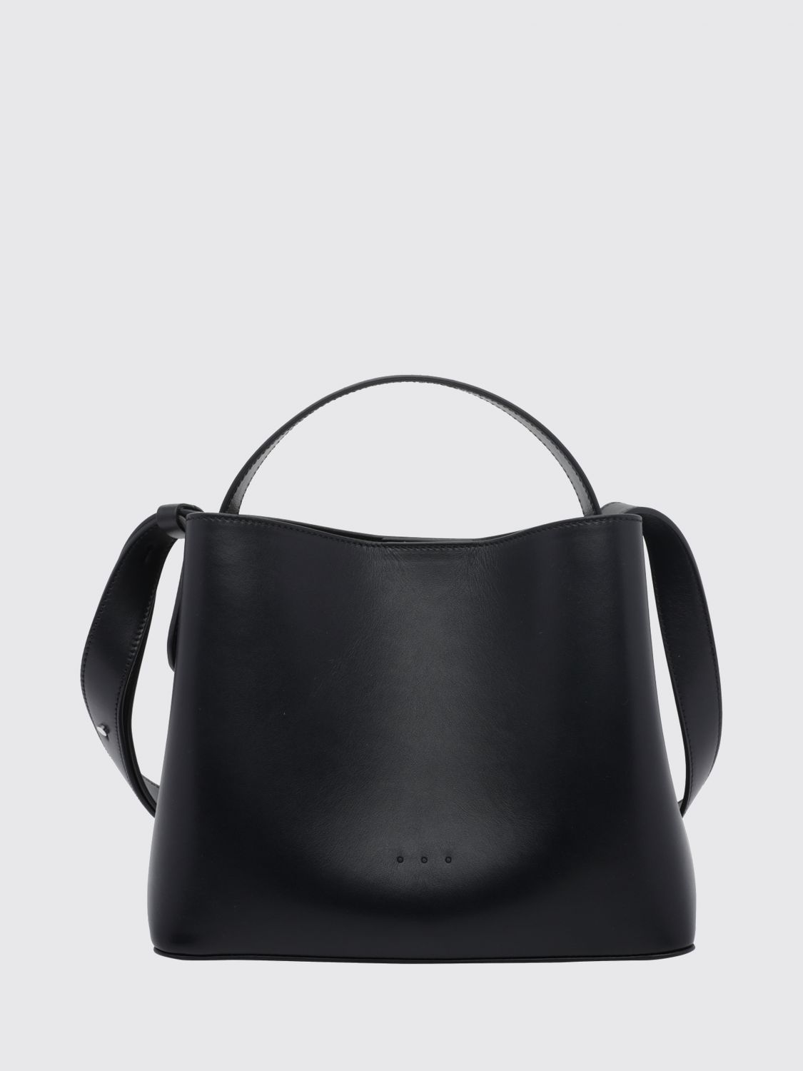 AESTHER EKME HANDBAG: Smooth Calfskin Handbag Aesther Ekme with an Adjustable Shoulder Strap, Black - Img 1