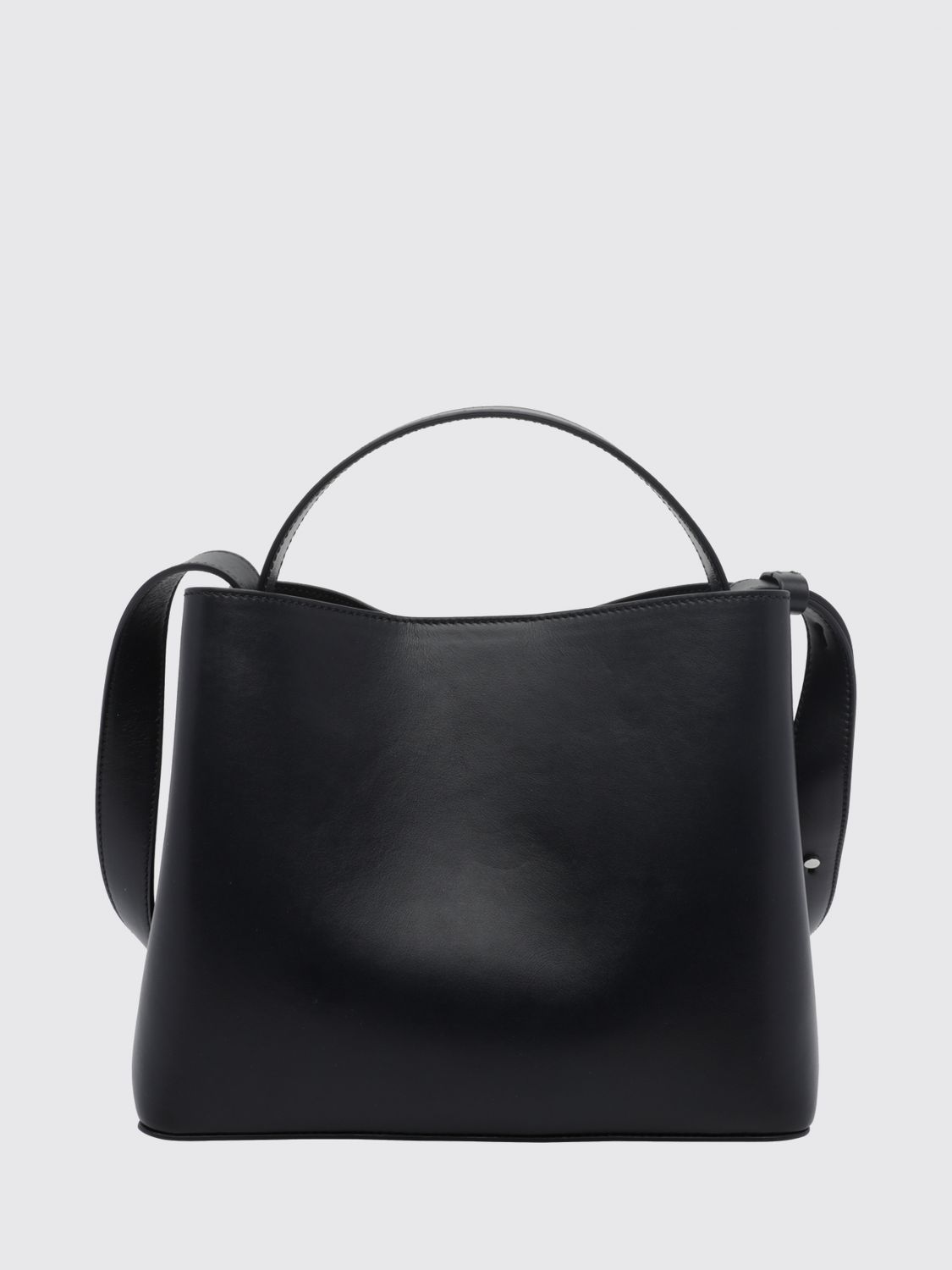 AESTHER EKME HANDBAG: Smooth Calfskin Handbag Aesther Ekme with an Adjustable Shoulder Strap, Black - Img 2