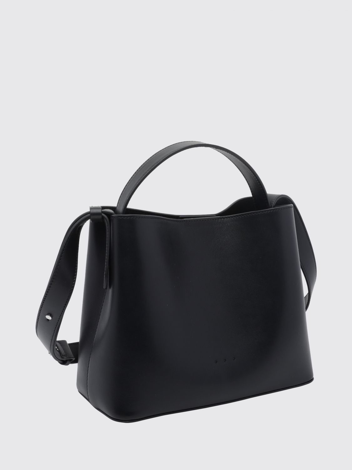 AESTHER EKME HANDBAG: Smooth Calfskin Handbag Aesther Ekme with an Adjustable Shoulder Strap, Black - Img 3