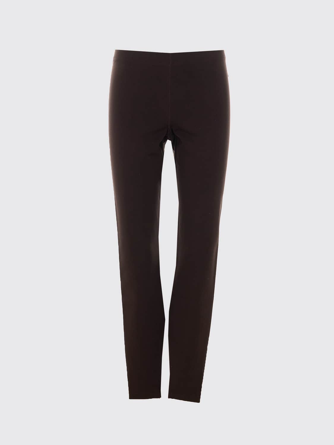 SPORTMAX PANTALONES: Leggings Sportmax de tejido técnico elástico con cintura elástica y corte skinny, Marrón - Img 2