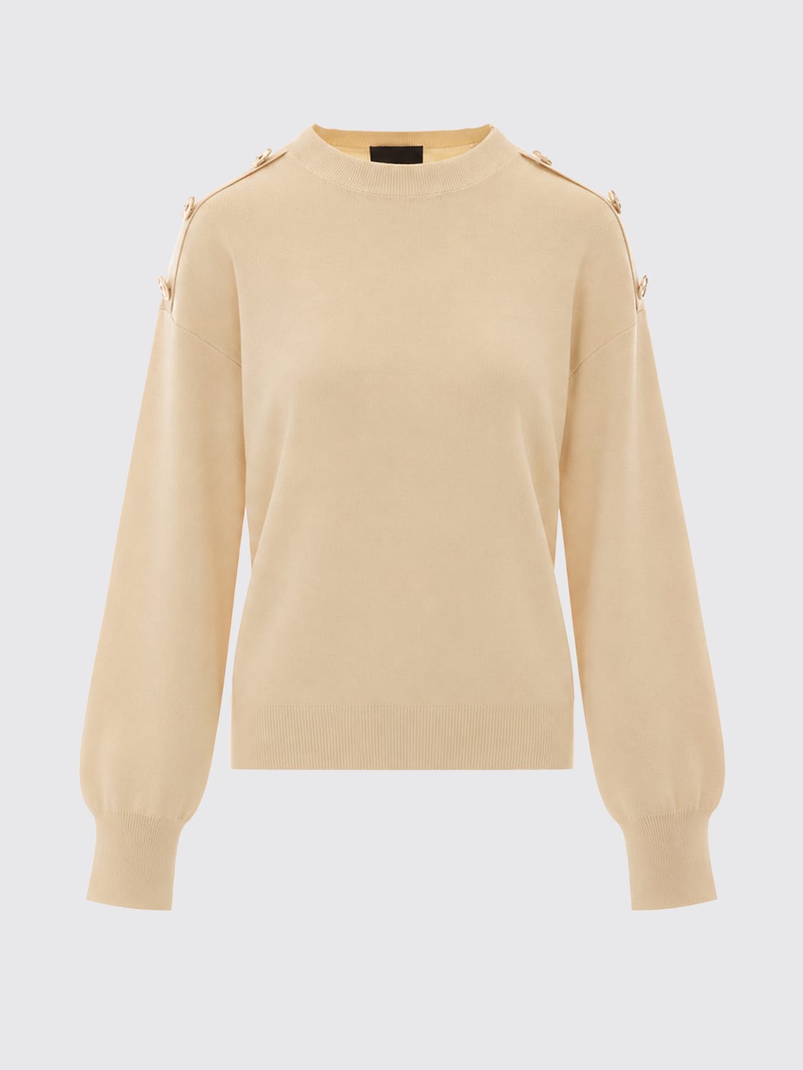LIU JO PULLOVER: Liu Jo Rundhals-Cardigan aus Viskosemischung mit Knopfverschluss, Weiß - Img 2