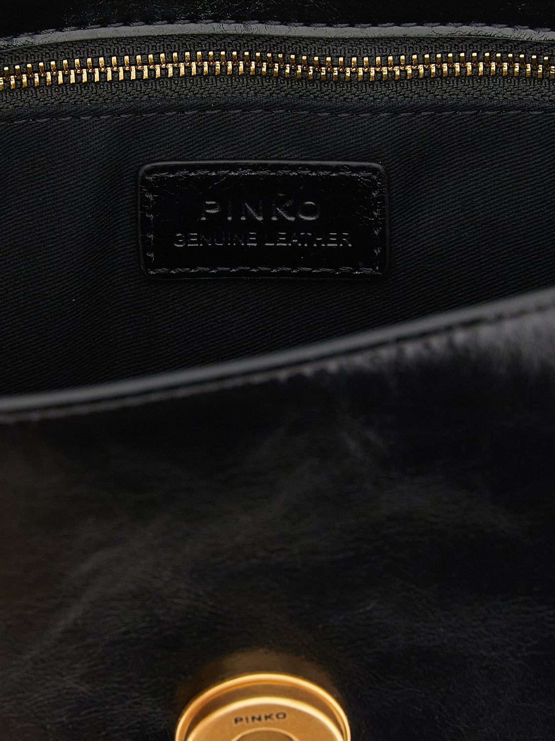 PINKO MINI BAG: Mini Love One Pinko Crossbody Bag in Faux Fur with Animalier Print, Black - Img 4