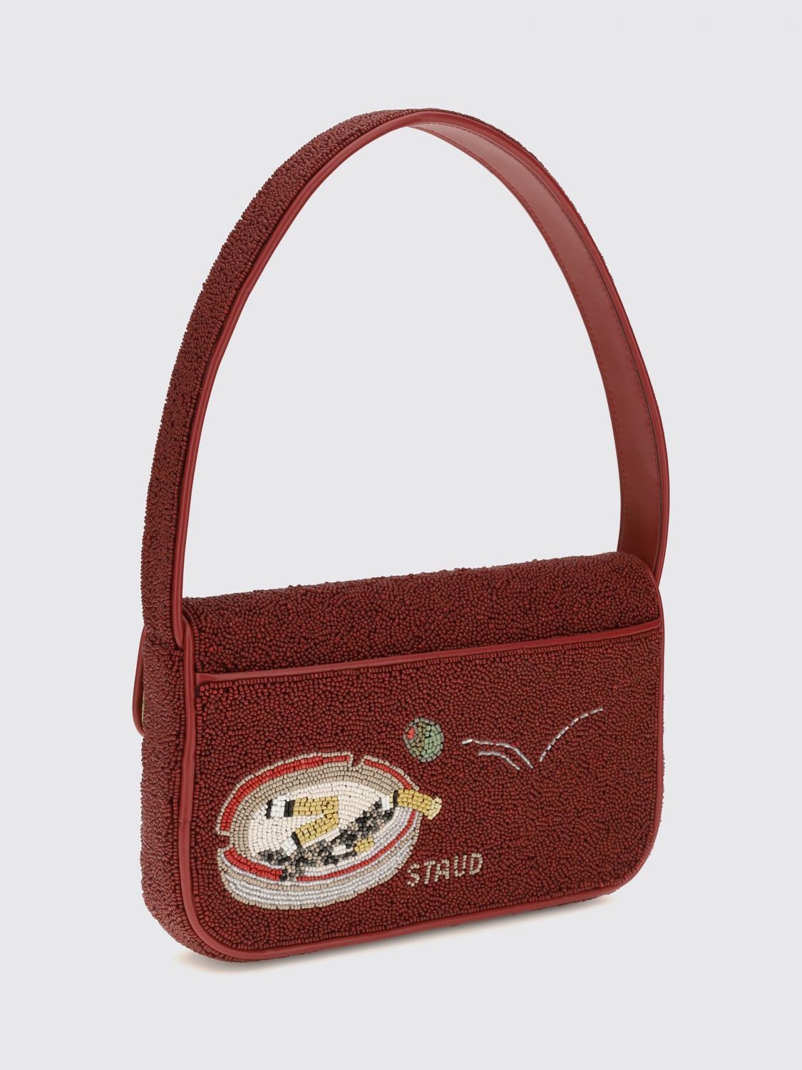 STAUD SCHULTERTASCHE: Minitasche damen Staud, Rot - Img 2