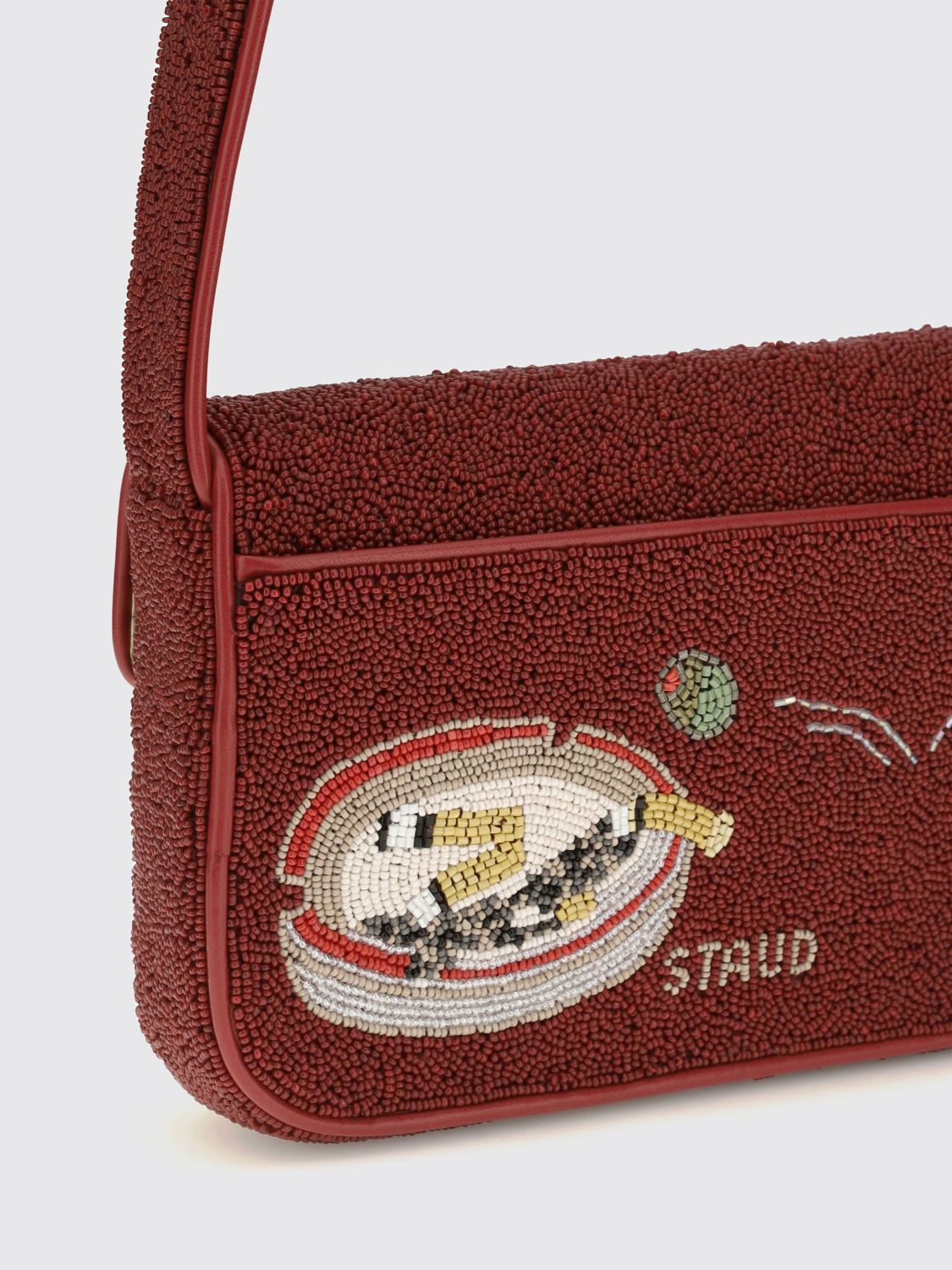 STAUD SCHULTERTASCHE: Minitasche damen Staud, Rot - Img 4