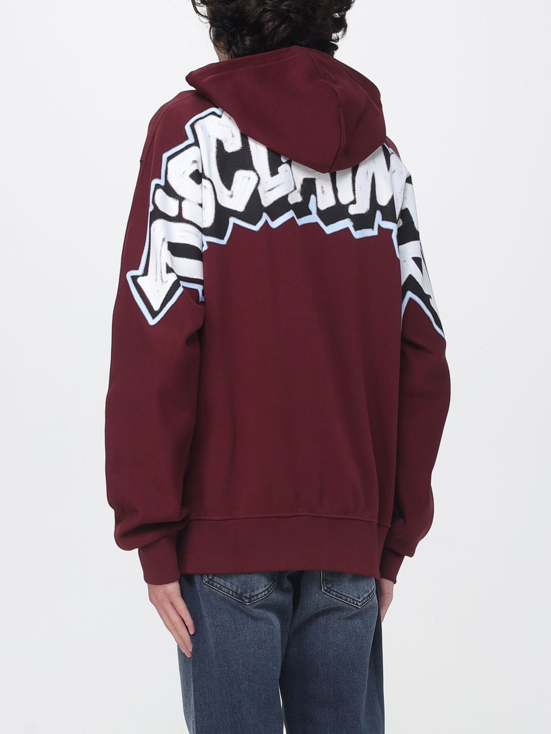 DISCLAIMER SWEATSHIRT: Sweatshirt homme Disclaimer, Bordeaux - Img 2