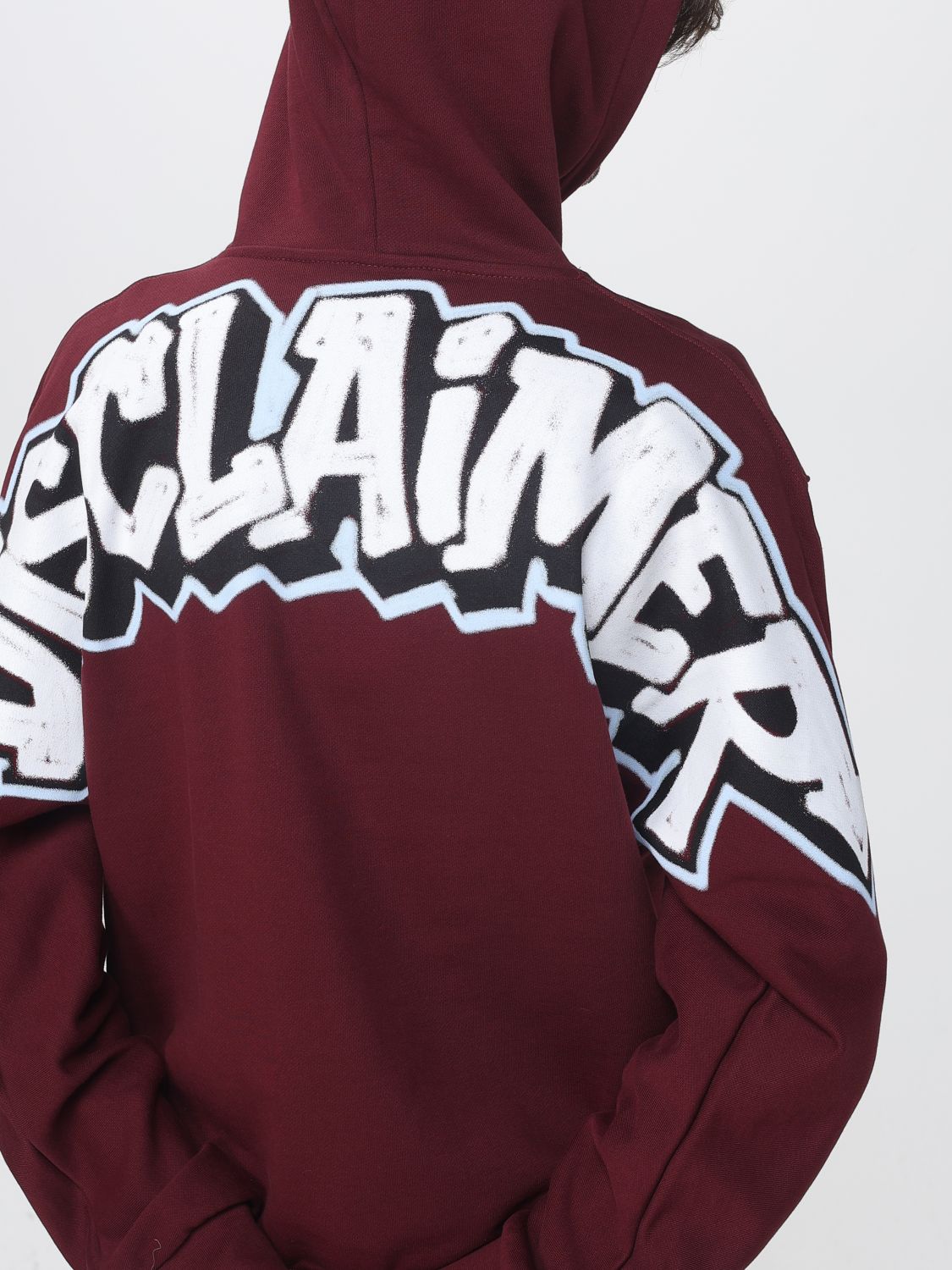 DISCLAIMER SWEATSHIRT: Sweatshirt homme Disclaimer, Bordeaux - Img 3