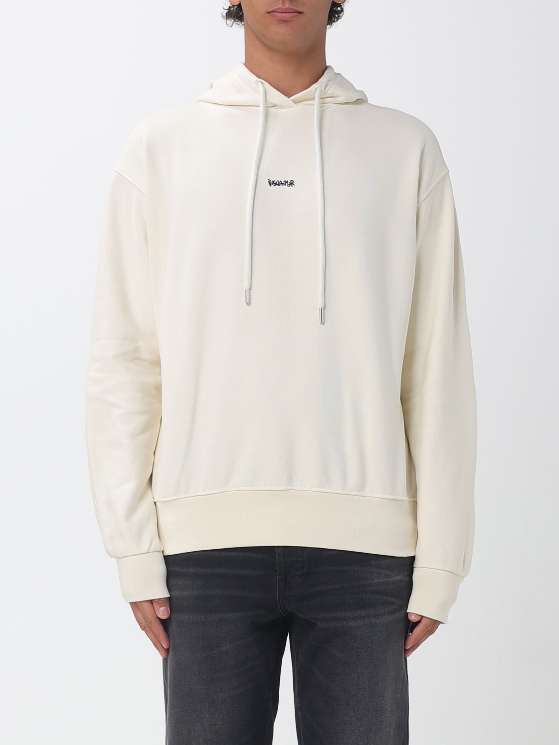 DISCLAIMER SWEATSHIRT: Sweatshirt homme Disclaimer, Jaune Crème - Img 1