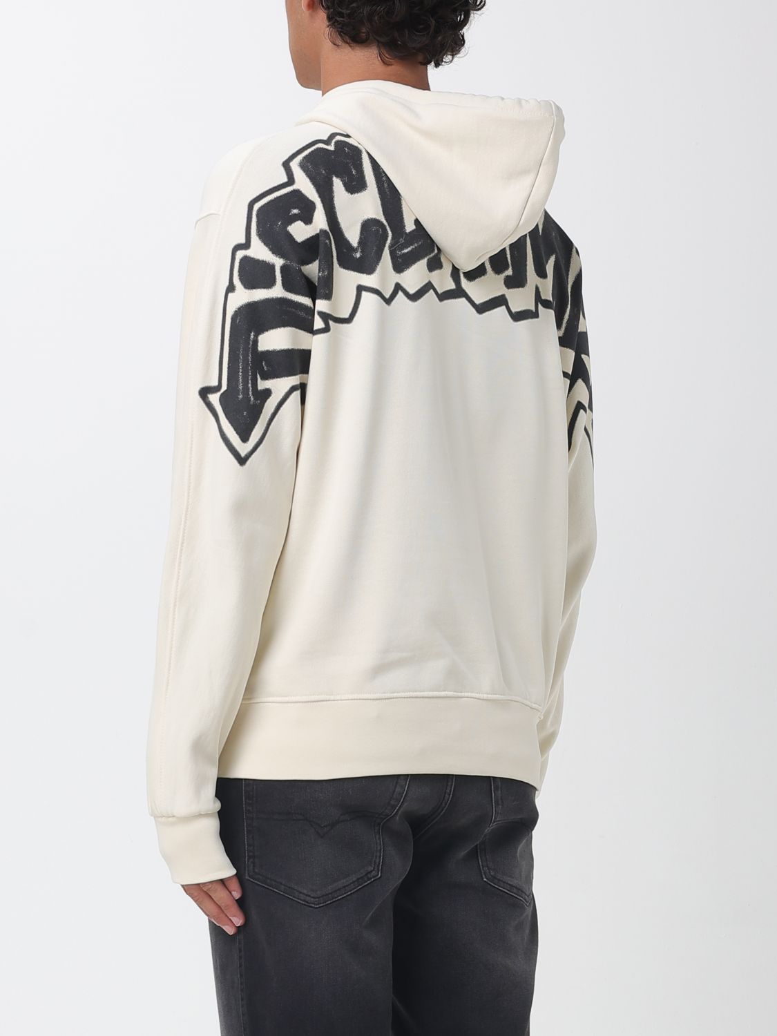 DISCLAIMER SWEATSHIRT: Sweatshirt homme Disclaimer, Jaune Crème - Img 2