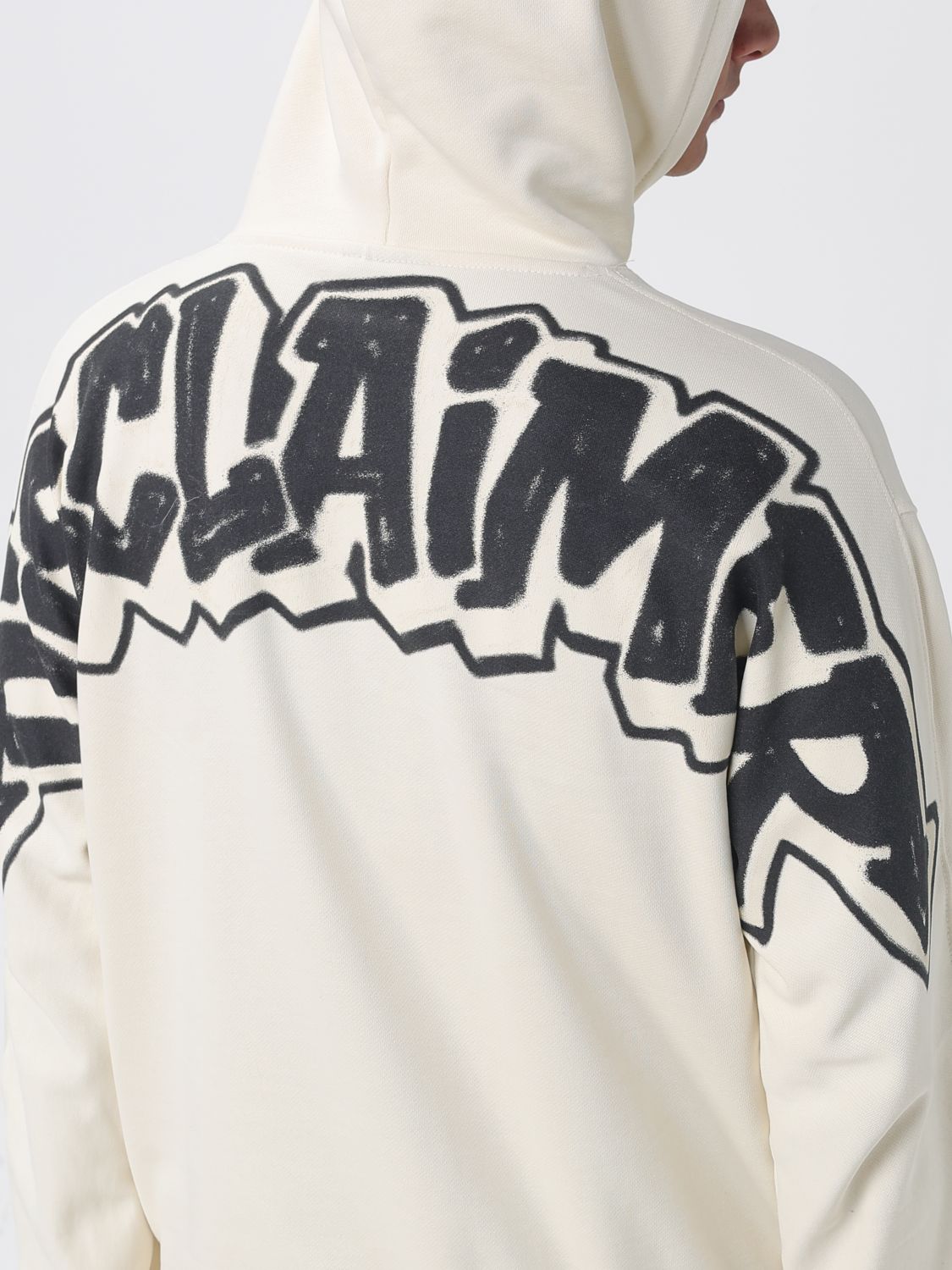 DISCLAIMER SWEATSHIRT: Sweatshirt homme Disclaimer, Jaune Crème - Img 3