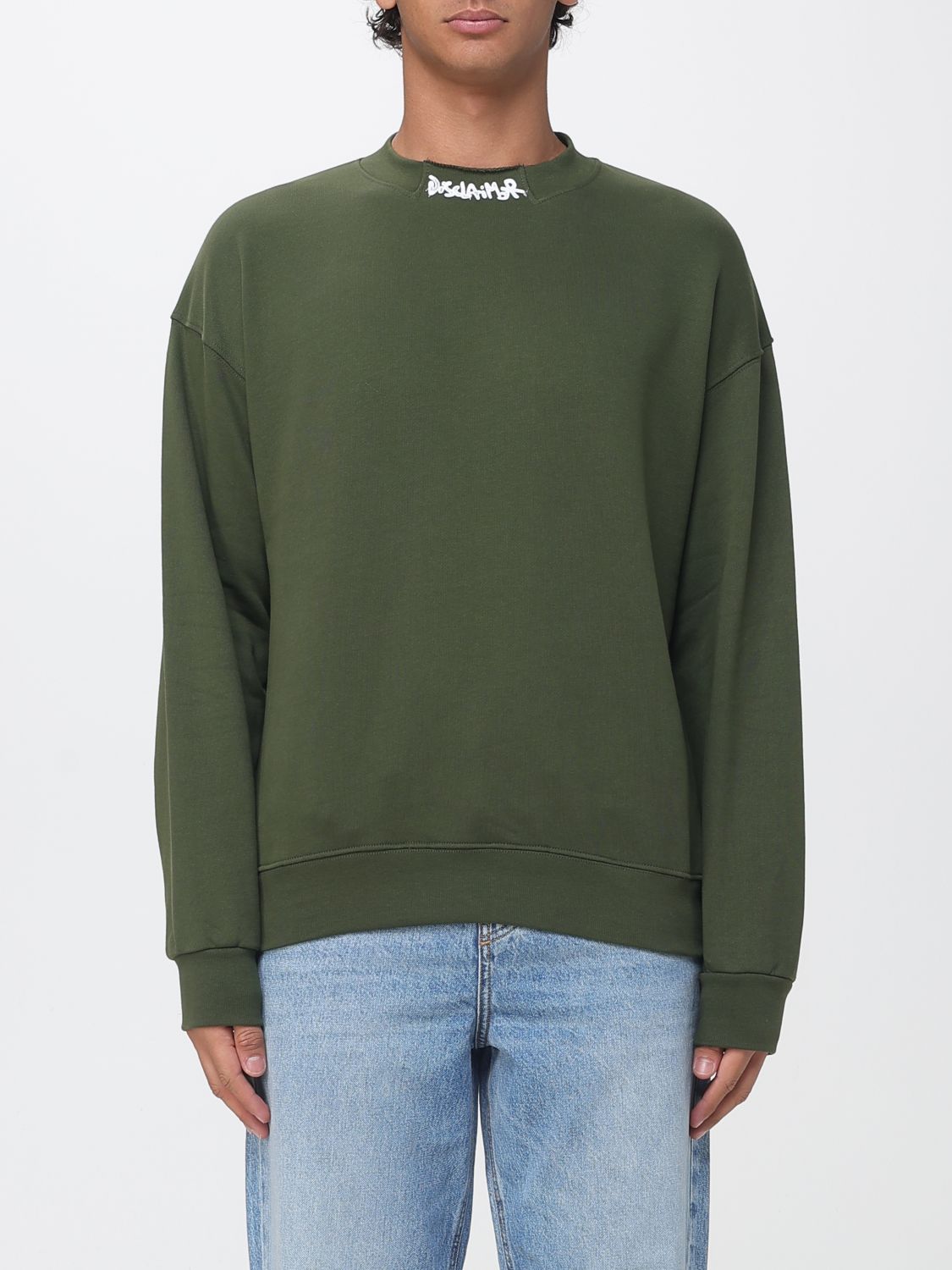 DISCLAIMER SWEATSHIRT: Sweatshirt homme Disclaimer, Vert - Img 1
