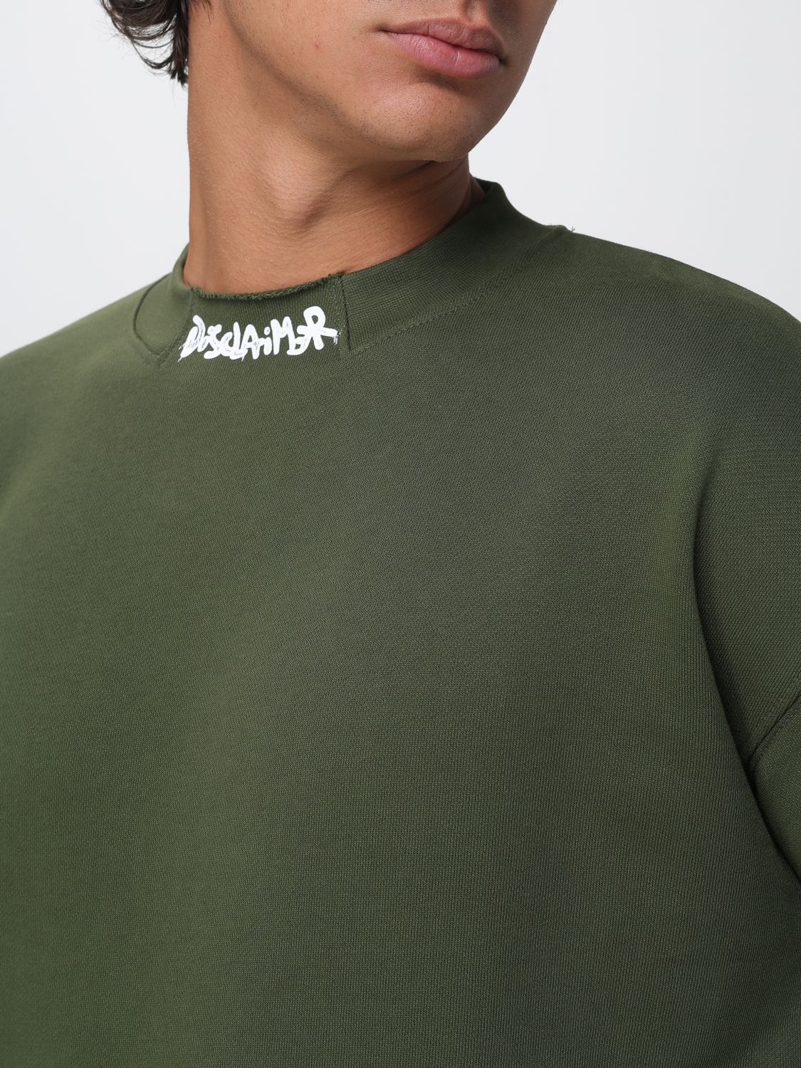 DISCLAIMER SWEATSHIRT: Sweatshirt homme Disclaimer, Vert - Img 3