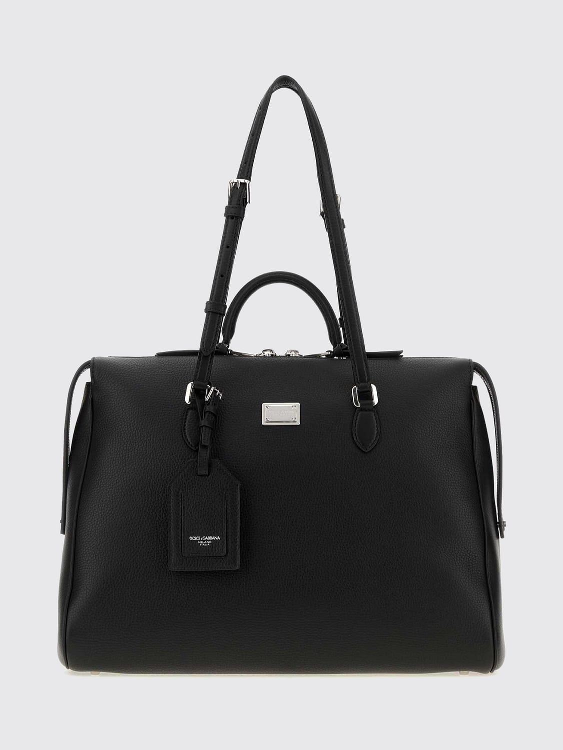 DOLCE & GABBANA SACOCHE: Sac à main Vittoria Dolce & Gabbana en cuir de veau grainé, Noir - Img 1