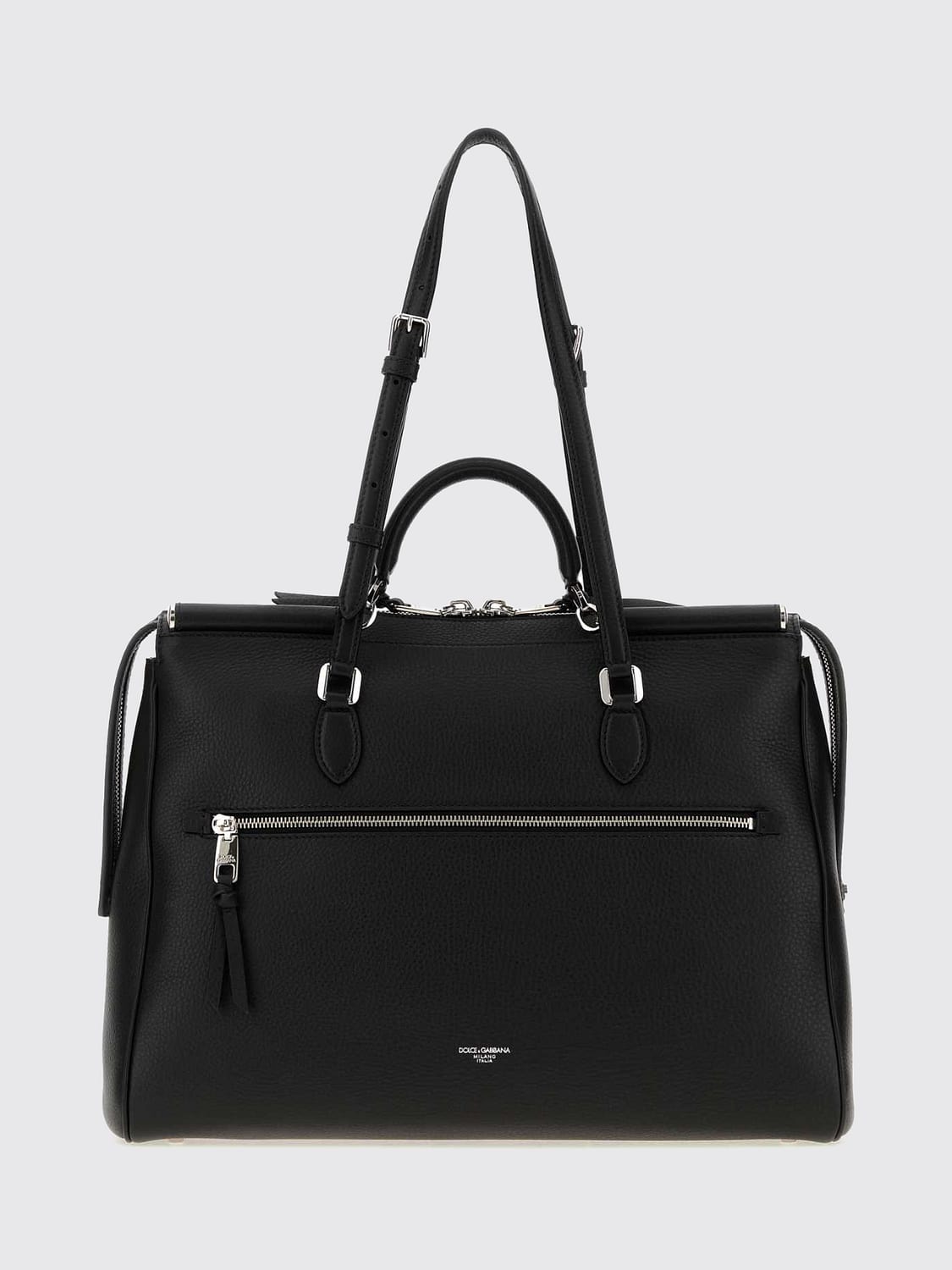 DOLCE & GABBANA SACOCHE: Sac à main Vittoria Dolce & Gabbana en cuir de veau grainé, Noir - Img 2