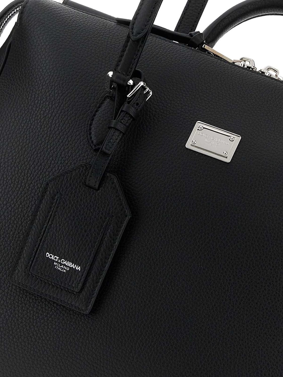 DOLCE & GABBANA SACOCHE: Sac à main Vittoria Dolce & Gabbana en cuir de veau grainé, Noir - Img 4