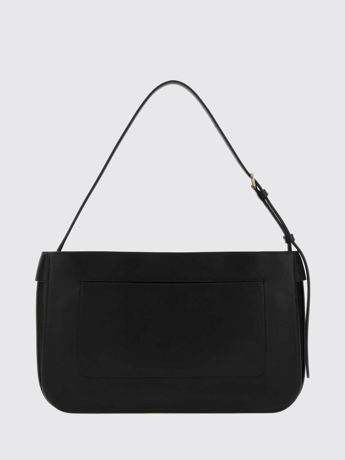 FERRAGAMO SHOULDER BAG: Cara Ferragamo Shoulder Bag in Smooth Calfskin with Adjustable Handle, Black - Img 2