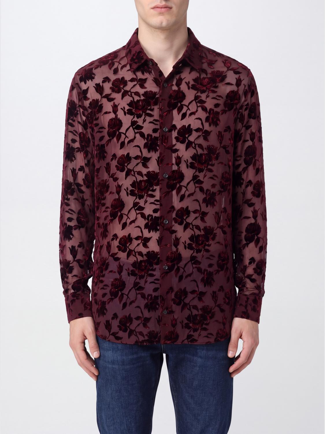 ANN DEMEULEMEESTER 셔츠: 셔츠 남성 Ann Demeulemeester, 레드 - Img 1