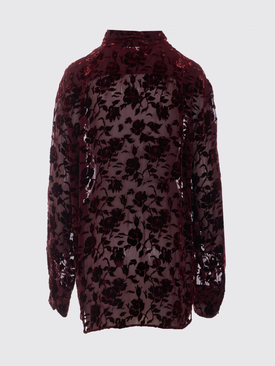 ANN DEMEULEMEESTER 셔츠: 셔츠 남성 Ann Demeulemeester, 레드 - Img 3