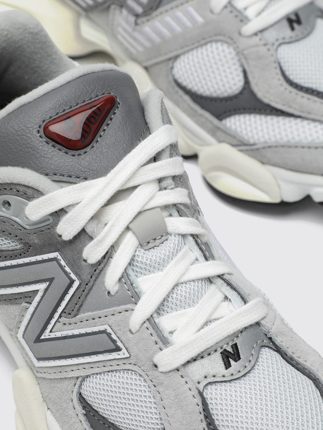 NEW BALANCE SNEAKERS: 9060 New Balance Suede and Mesh Sneakers with ABZORB Midsole, Grey - Img 3